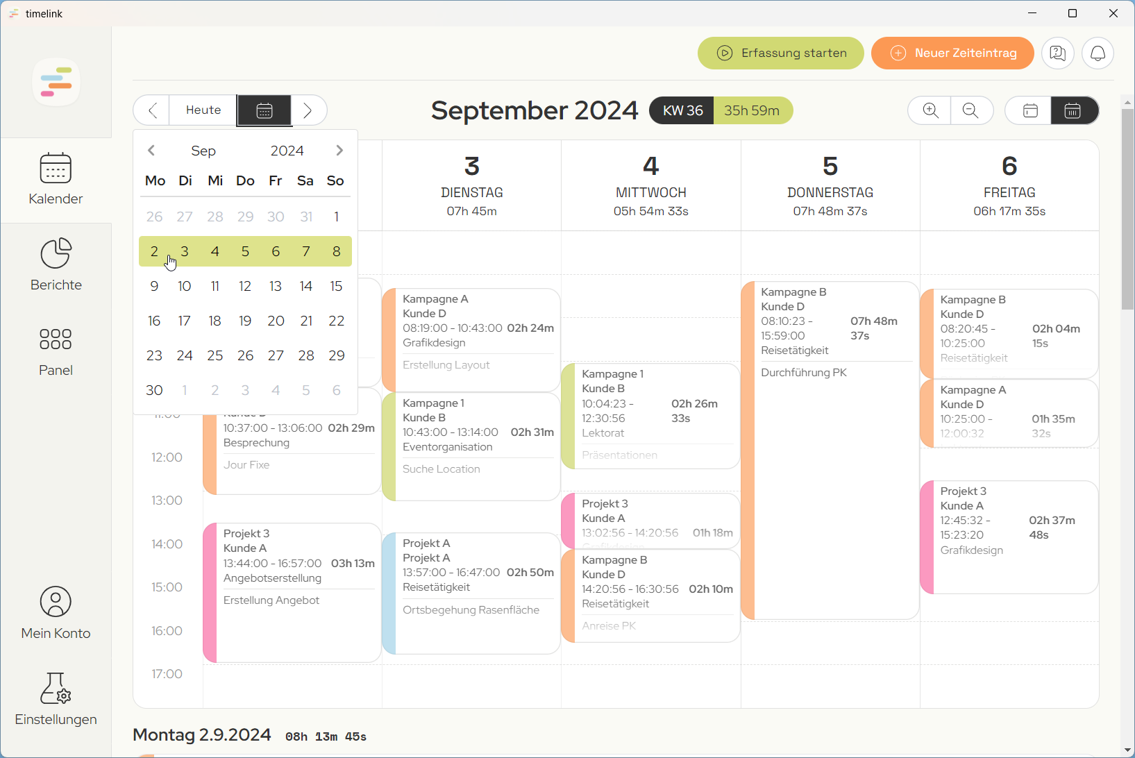 Kalender leer