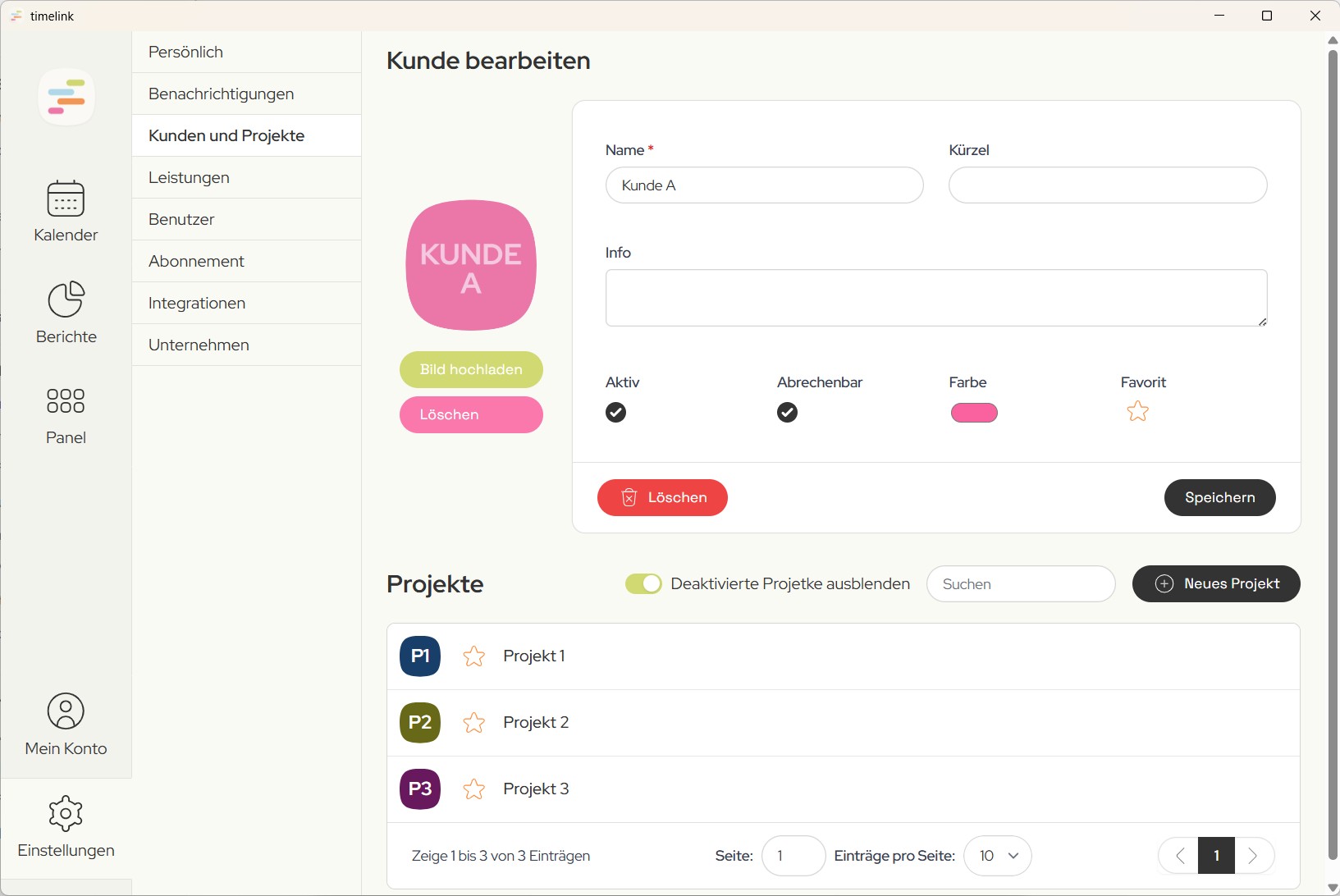 Kunden bearbeiten